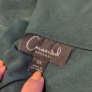 Connected Apparel 3X Set Top And Bottoms Green Fall Winter